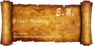 Eitel Mihály névjegykártya