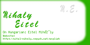 mihaly eitel business card